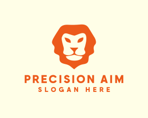 Orange Wild Lion logo design