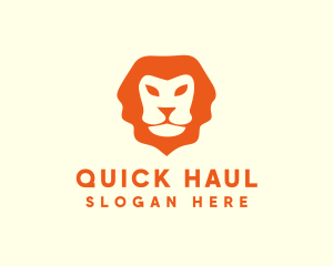 Orange Wild Lion logo design