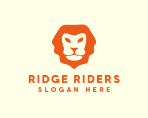 Orange Wild Lion logo design