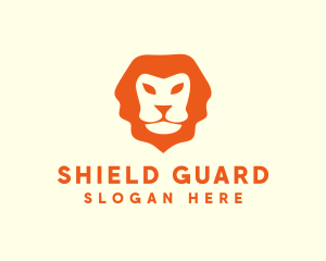 Orange Wild Lion logo design