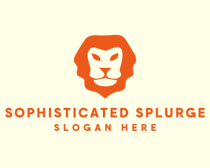 Orange Wild Lion logo design