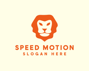 Orange Wild Lion logo design