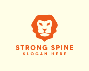 Orange Wild Lion logo design