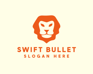 Orange Wild Lion logo design