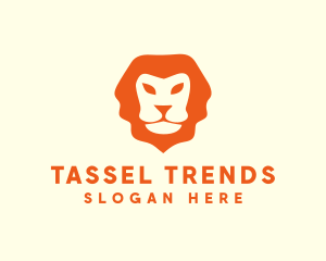 Orange Wild Lion logo design