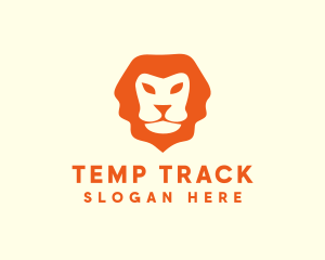 Orange Wild Lion logo design