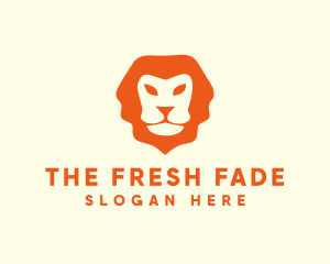 Orange Wild Lion logo design