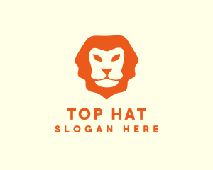 Orange Wild Lion logo design