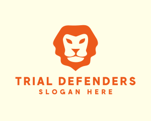 Orange Wild Lion logo design