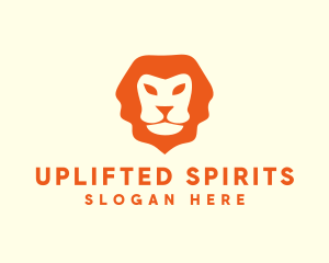 Orange Wild Lion logo design