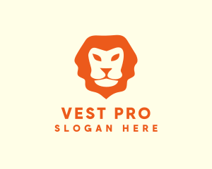 Orange Wild Lion logo design