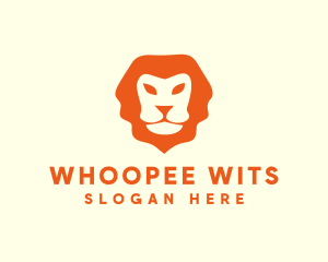 Orange Wild Lion logo design