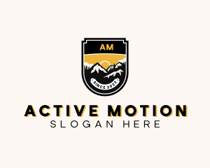 Forest Mountain Peak logo design