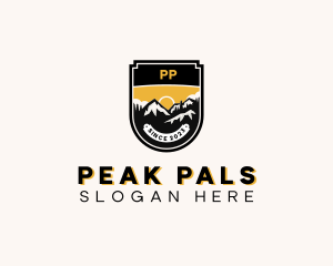 Forest Mountain Peak logo design