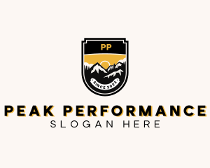 Forest Mountain Peak logo design