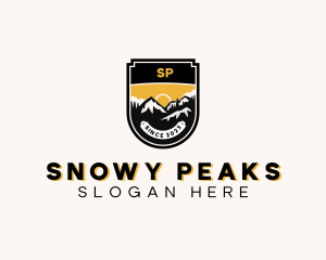 Forest Mountain Peak logo design