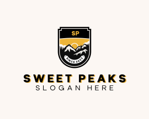 Forest Mountain Peak logo design