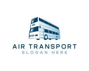 Double Decker Bus Transport logo design