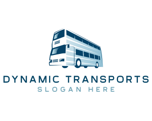 Double Decker Bus Transport logo design