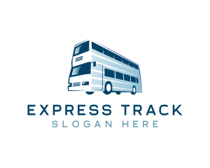 Double Decker Bus Transport logo design