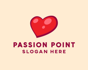 Red Shiny Heart  logo design