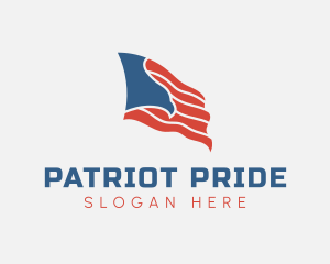 Patriotic Bird USA Flag logo design