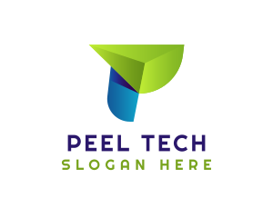 Letter P Tech Generic logo design