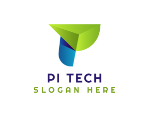 Letter P Tech Generic logo design