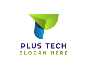 Letter P Tech Generic logo design