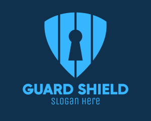 Blue Keyhole Shield logo