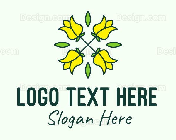 Yellow Flower Bouquet Logo