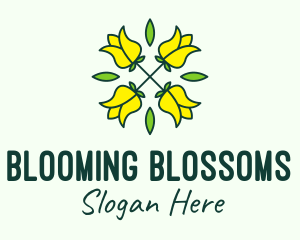 Yellow Flower Bouquet logo design