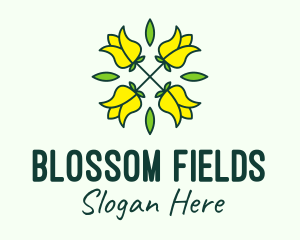 Yellow Flower Bouquet logo design