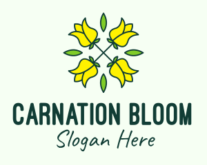 Yellow Flower Bouquet logo design