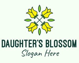 Yellow Flower Bouquet logo design