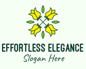 Yellow Flower Bouquet logo design