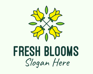 Yellow Flower Bouquet logo design