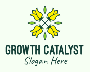 Yellow Flower Bouquet logo design