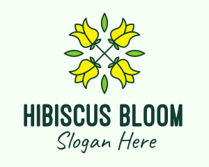 Yellow Flower Bouquet logo design