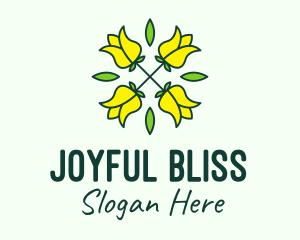 Yellow Flower Bouquet logo design