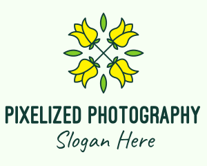 Yellow Flower Bouquet logo design