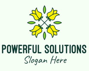 Yellow Flower Bouquet logo design