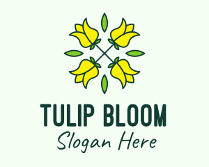 Yellow Flower Bouquet logo design