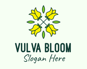 Yellow Flower Bouquet logo design