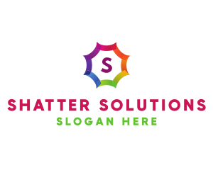 Colorful Sunshine Letter logo design