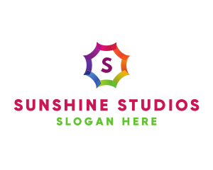 Colorful Sunshine Letter logo design