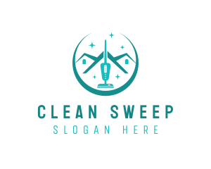 Vacuum House Cleaning Disinfection  logo design