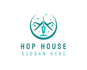 Vacuum House Cleaning Disinfection  logo design