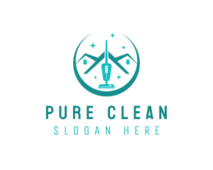 Vacuum House Cleaning Disinfection  logo design