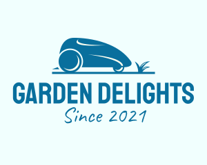 Blue Lawn Mower  logo design